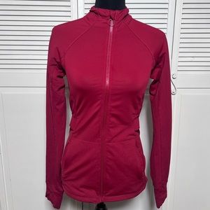 Fabletics SM Red Athleisure Zipper Jacket w/ Pockets